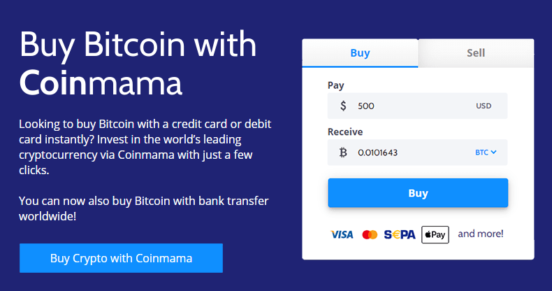 Coinmama- Buy and sell cryptocurrency online