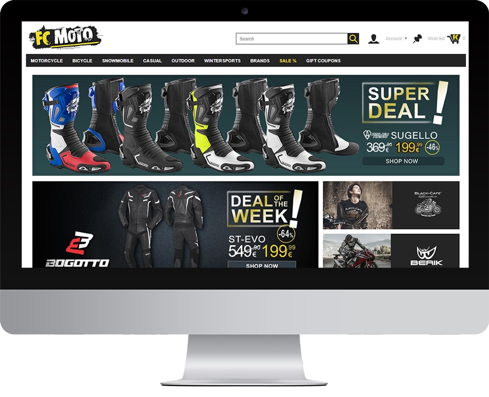 FC Moto De - Online shop for motorcycle, cycle, outdoor, wintersports and accessories