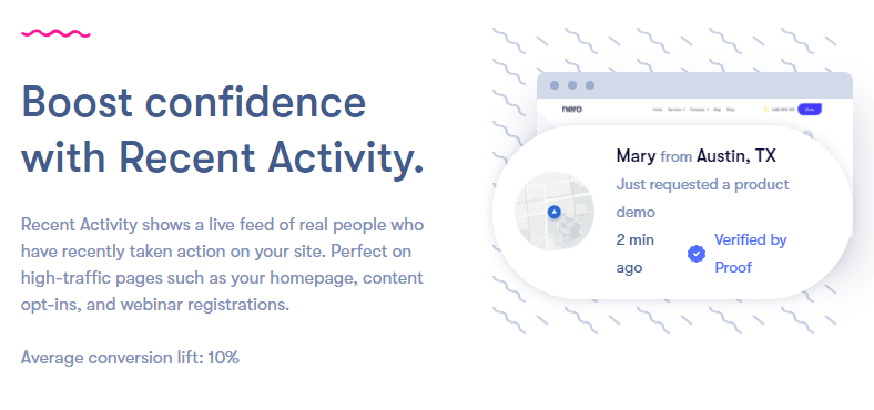 Proof - Real-time social proof software for your marketing funnels