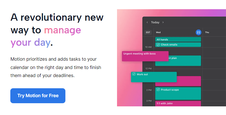 usemotion.com review - AI-powered task manager