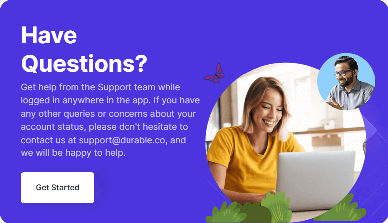 Durable.co - AI website builder and CRM software