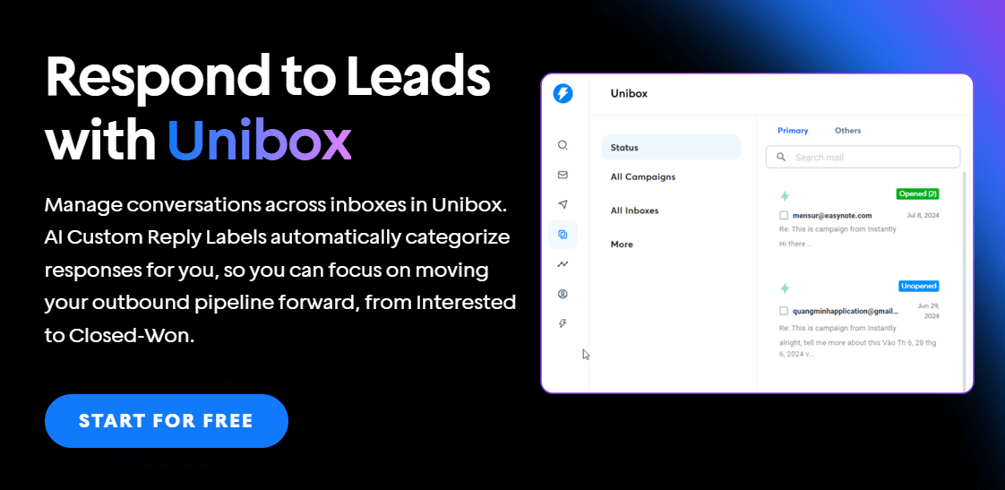 Instantly.ai review - Sales engagement & lead intelligence